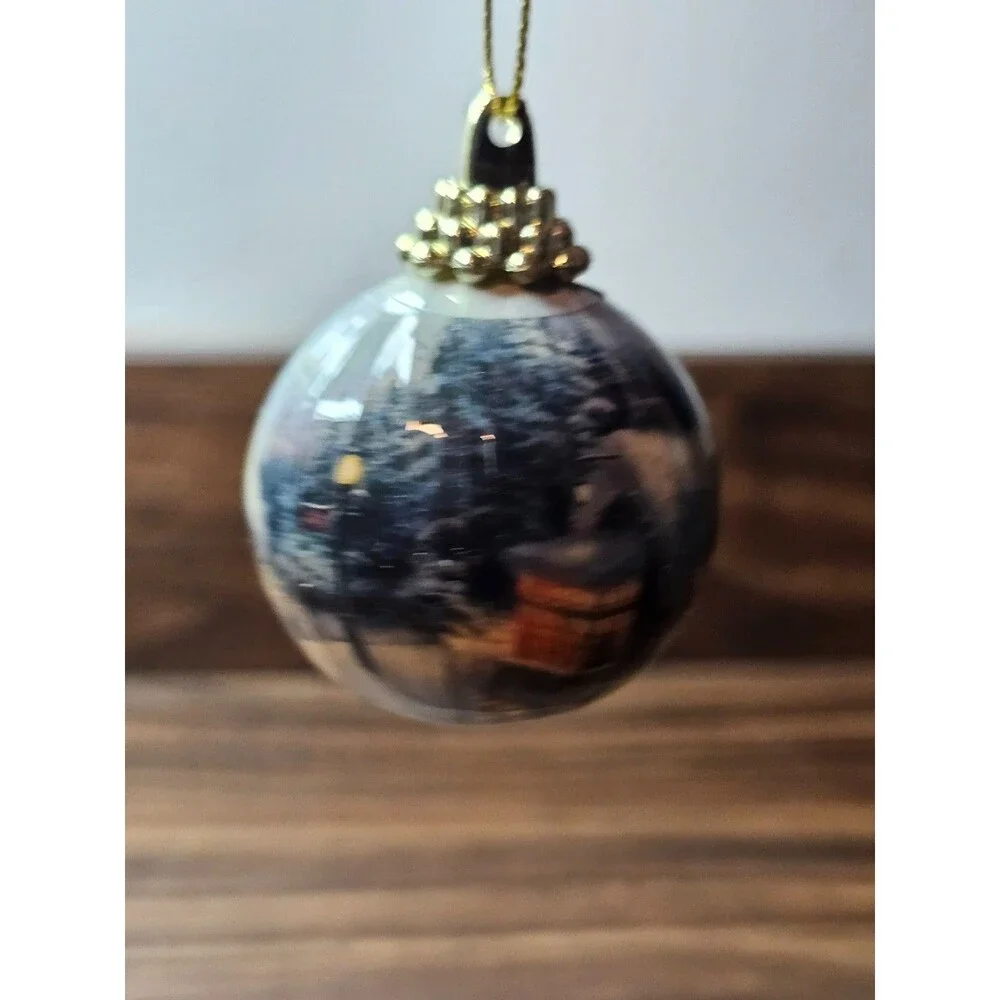 Thomas Kinkade Painter of Light Mini Christmas Ornament Village Scene 2